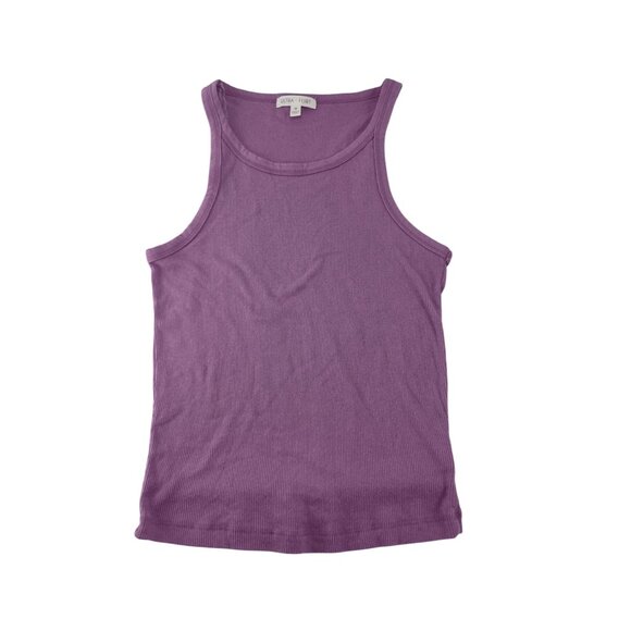 Ultra Flirt Purple Sleeveless Washed Ribbed  Tank Top Women's Sz. M - Picture 5 of 8